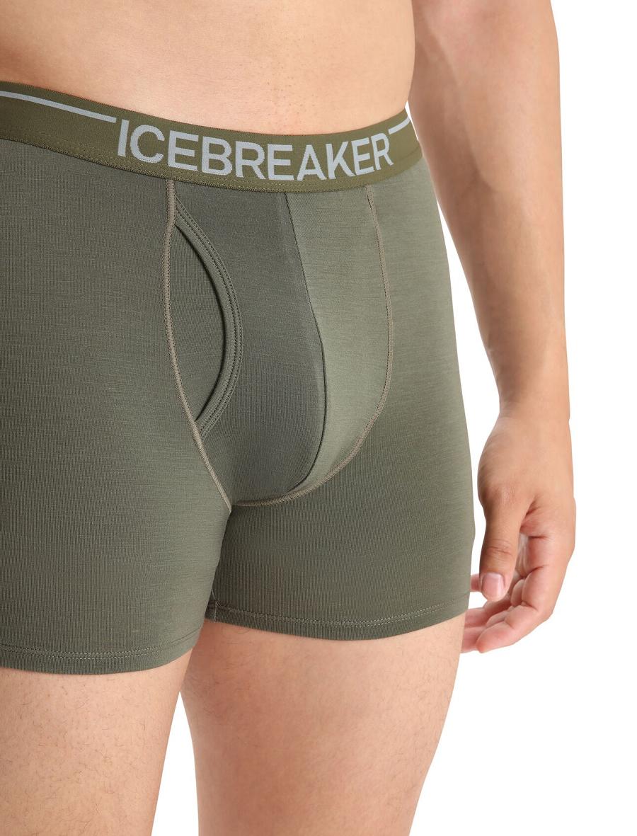 Icebreaker Merino Anatomica Boxers With Fly Miesten Alusvaatteet Oliivinvihreä | FI 1305AHKP